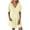 Yellow, variant on Zekutng Women's Dresses New Solid Color Pocket Short Sleeve V-Neck Dress,Sizes S-3XL