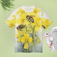 thumbnail image 5 of Bee And Flowers T Shirts Basic T-Shirt Short Sleeve Ladies Tee Shirt Summer Graphic Clothing, 5 of 5