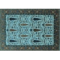 thumbnail image 1 of Ahgly Company Indoor Rectangle Oriental Light Blue Industrial Area Rugs, 7' x 9', 1 of 4