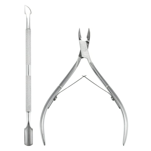 Unique Bargains 1 Set Easy Grip Toe Nail Clippers for Thick Nail Nipper Pedicure Tool Silver Tone Steel