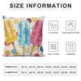 thumbnail image 6 of Nawypu Summer Pillow Covers Set of 2 Watercolor Ice Cream Blue Yellow Hot Pink Colored Print Decorative Throw Pillows Colorful Dots Pillowcase Square Cushion Cover Decor for Home Couch Bed Soft, 6 of 6