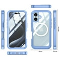 thumbnail image 3 of ShieldPlus for iPhone 16 Plus Case Magnetic Compatible with MagSafe, Built-in Screen Protector Full Body Military Grade Drop Protective Phone Cover Clear Case for iPhone 16 Plus,Blue, 3 of 4