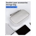 thumbnail image 2 of Portable Double-Deck Storage Bag for Digital Products-Travel Organizer for USB Cables, Headsets & Accessories Black, 2 of 9