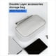 thumbnail image 2 of Bolsa de Almacenamiento PortáTil de Dos Niveles para Productos Digitales: Organizador de Viaje para Cables USB, Auriculares y Accesorios, Color Negro, 2 of 5