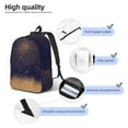 thumbnail image 4 of Yiaed Gold Black Glitter Print Backpack, Premium Laptop Backpack, Travel Backpack for Women, Lightweight Backpacks, Comfortable Back Pack-Medium, 4 of 7