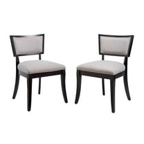 Side Dining Chair, Set of 2, Light Grey Gray, Fabric, Kitchen Cafe Bistro Hospitality Restaurant, Modern Contemporary HB33425