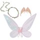 thumbnail image 1 of Jumpingount Disfraz de hada elfo para Halloween, disfraz de ala de Ángel brillante, recuerdo de fiesta, pendientes de de flores, accesorios de Disfraces de disfraces Rosado 60*48cm Jumpingount AP013010-01, 1 of 6