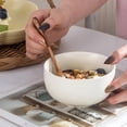 thumbnail image 2 of Large Cereal Bowls Set, Soup Bowls Microwave Safe, Rice Bowls, Breakfast Bowls, Ceramic Cereal Bowls-White-Set of 4, 2 of 7