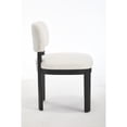 thumbnail image 4 of Hassch Modern Dining Side Chairs Set of 2, Accent Armless Kitchen Chairs with Fabric Upholstered Seat & Curved Backrest, Black Solid Wood Legs, Easy to Assemble, 4 of 6