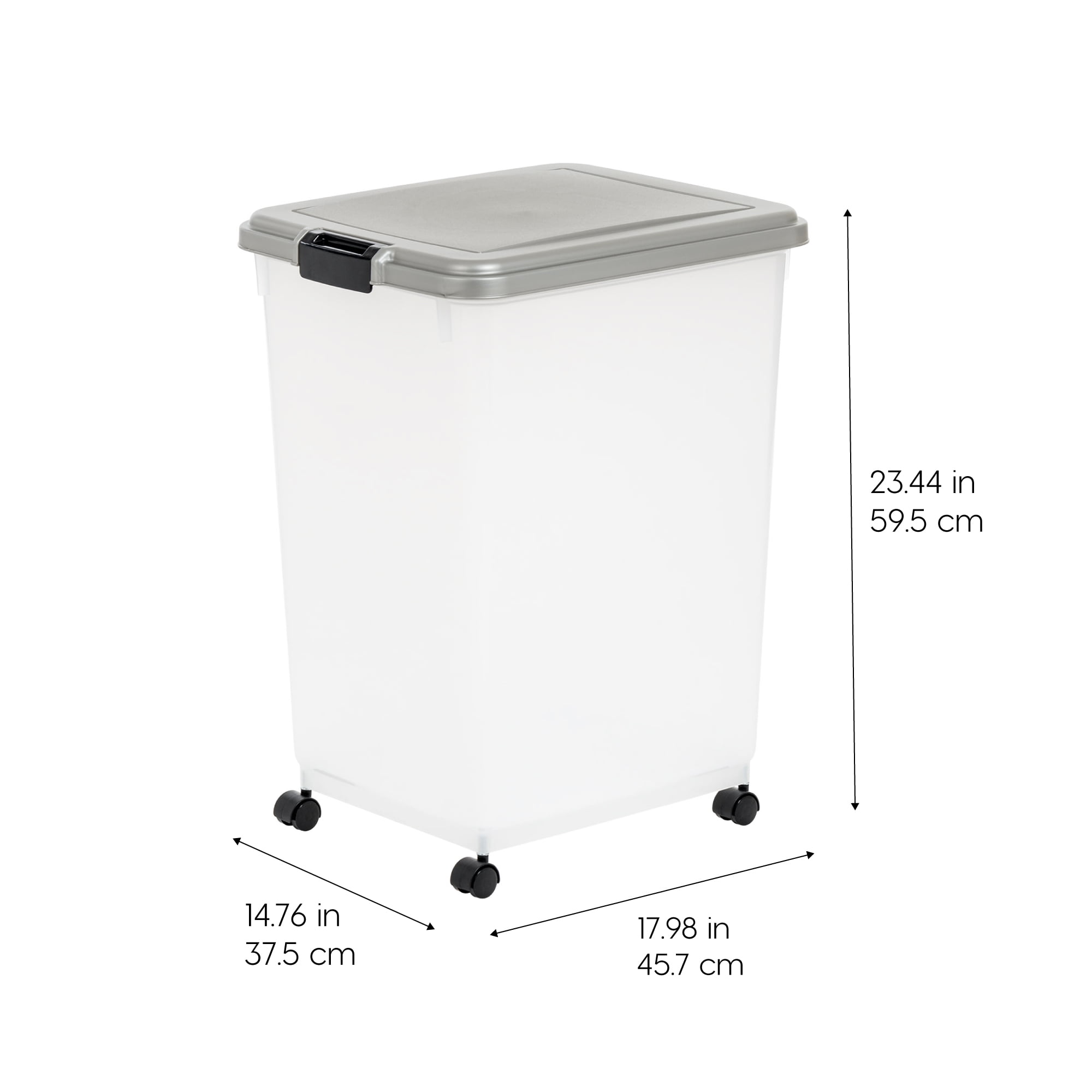 IRIS USA, 54 Lbs. Airtight Pet Food Container | Dog & Cat Food Storage Bin with Scoop