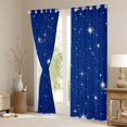 thumbnail image 3 of Manfei Glowing Stars Blackout Curtains,Boys Friendly Style Window Curtains Pack of 2 (38x45 Each),Dark Blue White, 3 of 6