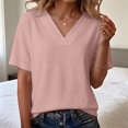 thumbnail image 2 of Tops For Women Loose Bat Sleeve Summer T Shirts Casual Plain Blouse Plus Size Tops S 4XL, 2 of 6