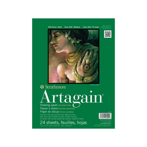 Strathmore Artagain Recycled Paper Pad, 9in x 12in, 24 Sheets/Pad