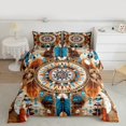 thumbnail image 2 of Homewish Boho Bohemain Dreamcatcher Queen Comforter Set,Western Country Farmhouse Bedding Sets,Brown Beige Cyan Bedding Comforter Set For Men Women,Breathable Home Decor Reversible,3 Pieces, 2 of 8