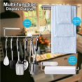 thumbnail image 4 of Bewildely Soporte para toallas de papel debajo del gabinete Soporte para toallas de papel de 12 pulgadas Autoadhesivo de acero inoxidable en la pared y Cocina y Comedor Numero 3 Bewildely HA025998-03, 4 of 4