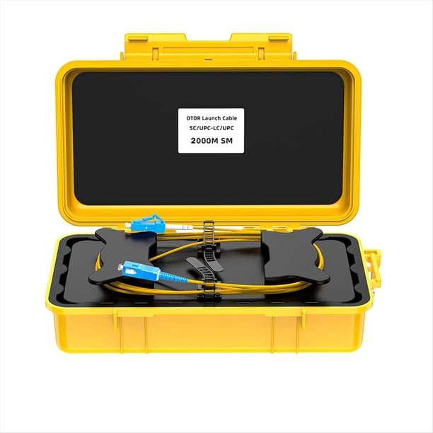 Eliminador de Zona Muerta OTDR, Caja de Cable de Lanzamiento, Anillos de Fibra, Caja de Cable de Lanzamiento OTDR de Fibra Óptica de 2 Km SC/UPC-LC/UPC