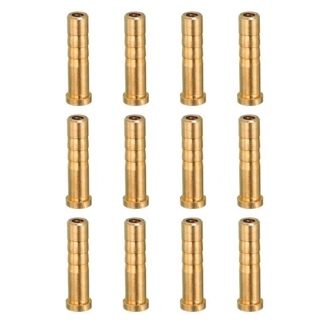 Uxcell 50 Grano Insertos de Flecha de Arquería de Latón Insertar Tornillo Cobre Latón para flechas de carbono de .244/ 6.2mm, Paquete de 12