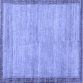 thumbnail image 1 of Ahgly Company Machine Washable Indoor Square Abstract Blue Modern Area Rugs, 5' Square, 1 of 4