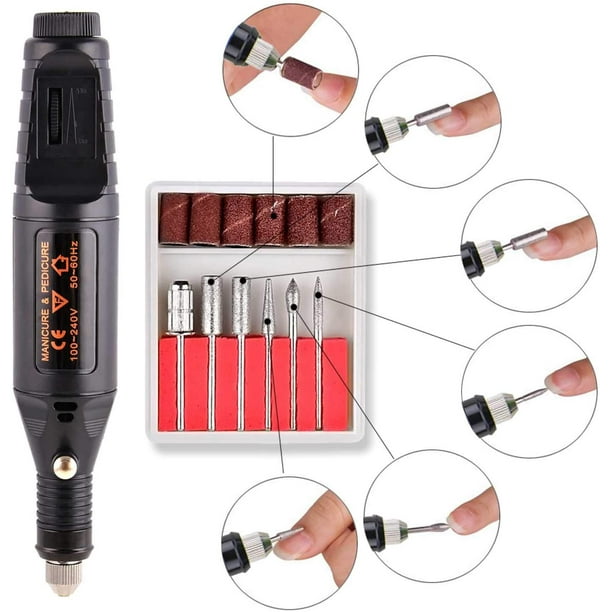 6 in 1 Professional Nail Drill Machine Portable Manicure Pedicure