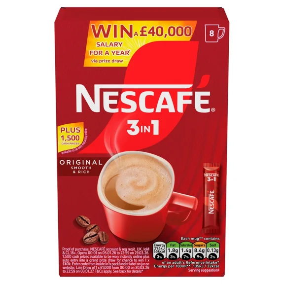 Nescafe Original 3in1 - 8 x 16g sachets