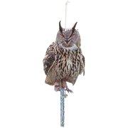 allshope Acrylic Fake Owl Bird Repellent, Reflects Strong Light Hanging Decoration Keep Birds Away Tools for Outdoor Garden