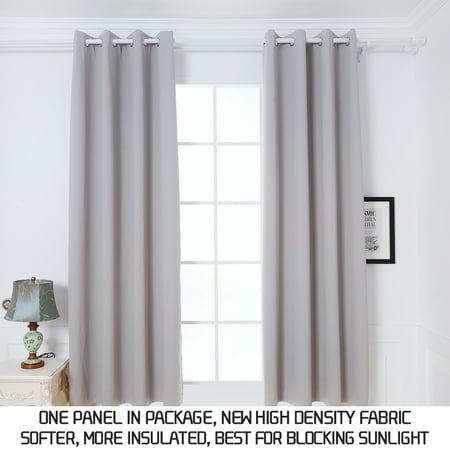 Outdoor Patio Curtains Phoenix DREAM ART Indoor/Outdoor Curtains, Thermal Insulated Blackout Grommet Curtains for Living Room and Patio, Gray, W52