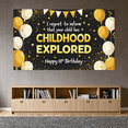 thumbnail image 5 of Black Background Glittery Banner with Golden Balloons and Stars Happy 18th Birthday Theme Childhood Explored Party Decoration Backdrop Photography Props Birthday Party Supplies, 5 of 7