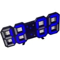 thumbnail image 1 of Digital Wall Clock, Minimalist LED Digital Desk Clock Digital Alarm 3D Wall Clock for Home Livingroom Office(Blue), 1 of 6