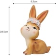 thumbnail image 2 of BAMAIA Mini Bunny Figurine Resin Rabbit Figures Hand-Painted Ornament for Dollhouse Collection Cake Toppers - C, 2 of 5
