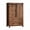Walnut, variant on Barn Door Wardrobe Storage Cabinet with 5 Drawers, Space-Saving Bedroom Armoire