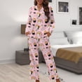 thumbnail image 6 of Kuiaobaty Corgi Dog Print Pajamas Set for Women 2pcs Long Sleeve Button Down Sleepwear Nightwear Soft Pjs Lounge Sets Tops and Pants with Pockets, S, 6 of 7