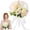 AS SHOW, variant on KALAKALA Wedding Bouquets for Bride & Bridesmaid - Realistic Silk Flowers Artificial Roses, 8 Inch Bridesmaid Bouquet for Ceremony, Church, Anniversary, and Home Decoration (White & Blue)