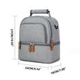 thumbnail image 3 of YIMWNYI Double Layered Lunch Bag, Insulated Large Capacity, Fresh-Keeping Picnic Bag, Versatile Shoulder Strap, Stylish and Durable Lunch Box for Outdoor Use, 3 of 9
