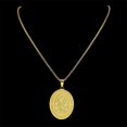 thumbnail image 4 of Jesus St Saint Anthony Pray Us Pendant Necklace for Women Men Stainless Steel Gold Color Religion Medallion Chain Jewelry, 4 of 5