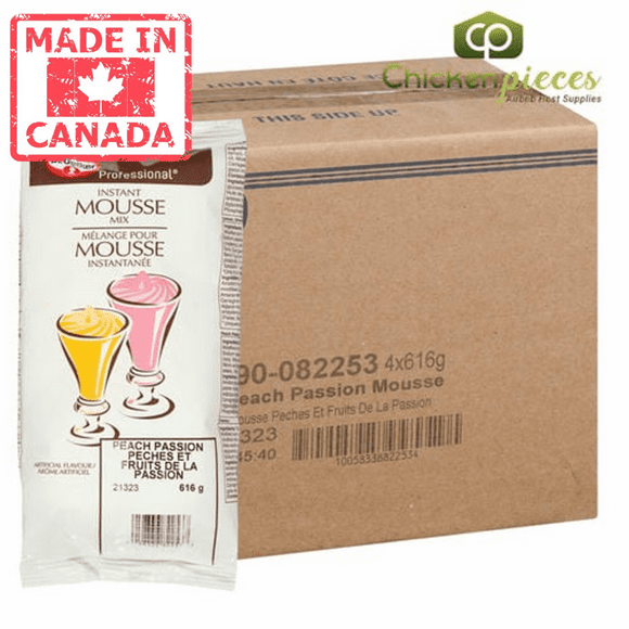 Oetker Mousse Mix Peach Passion 616g/1.36lbs (4/Case)-Canadian Made