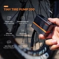 thumbnail image 2 of Bomba de bicicleta mini portátil FLEXTAILGEAR de 130 PSI con pantalla digital, 2 of 8