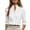 White, variant on TGSLY Split Mock Neck Linen Tops for Women Lightweight Thin 3/4 Sleeve Work Shirts Relaxed Fit Dressy Casual Solid Color Blouses XL