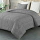 thumbnail image 1 of Juego de Funda Duvet Bluelander para Edredon King Size, 2 Fundas de Almohada, Diseño de Líneas, Gris, 1 of 5