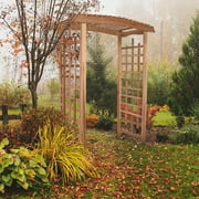 All Things Cedar PA96 6-Ft Garden Wooden Traditional Archway Pagoda Arbor - 71L x 35W x 87