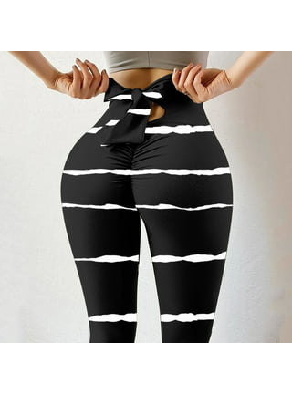 Ayolanni Butt Scrunch Leggings Women's Loose High Waist Wide Leg Pants  Workout Out Leggings Casual Trousers Yoga Gym Pants