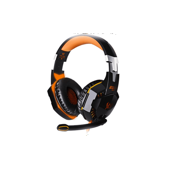 Hot Sale Headphones G2000 Vibration Colorful Anti-Noise Stereo HIFI Headphones Gaming Headset 3.5mm USB Wired Stereo Gaming Headphone With Microphone Game PC Headset(Orange)