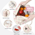 thumbnail image 5 of Gocvo Lunch Bag for Women Insulated Lunch Bag Reusable Cooler Bag Portable Cute Corduroy Lunch Tote Bags for Travel, Work, Picnic(Bow), 5 of 8