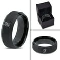 thumbnail image 4 of Ring Tungsten Gamer Black Wedding Band Couples Going Away Gifts Unisex Romantic America, 4 of 7