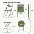 thumbnail image 6 of LAUSAINT HOME 3-Piece Outdoor Bistro Sets with Table and 2 Chairs, Mint Green, 6 of 7