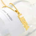 thumbnail image 3 of Zodiac Stainless Steel Gold Plated Necklace, 3 of 10