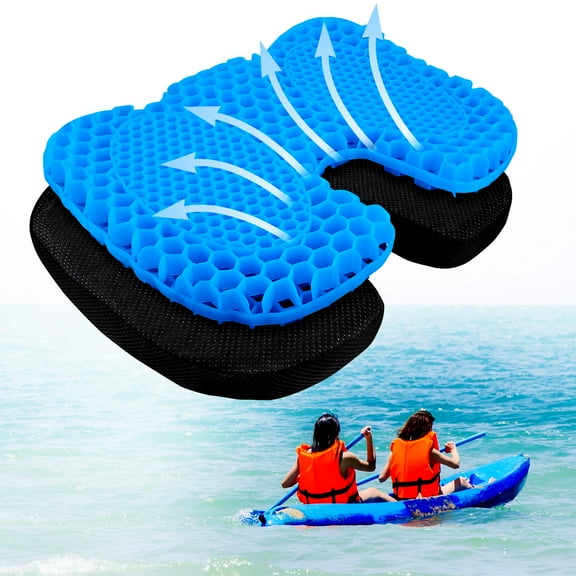 MMOBIEL Anti-Slip Gel Seat Cushion – Waterproof U-Shaped Portable Pad for Kayak, Boat, Canoe, or Rowing – Pressure Relief & Comfort Accessory