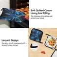 thumbnail image 4 of Butterfly with Flower on Wings 5 Pcs Kitchen Set Heat Resistant Oven Mitts and Non-Slip Pot Holders with Adjustable Cooking Apron, 4 of 6