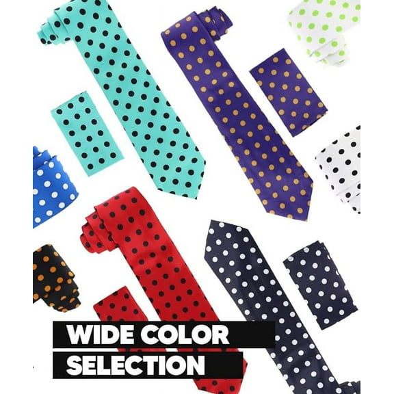 Vittorio Farina Polka Dot Necktie & Pocket Square