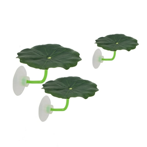 3PCS FishTank Suction Cup Leaves Natural Resting Bed Spawning Pad For Fish Easy Installation Aquarium Underwater Decors