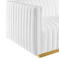 thumbnail image 6 of Modway Conjure Channel Tufted Performance Velvet 5-Piece Sectional in Gold White, 6 of 10